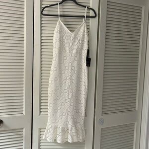 Lulus women’s size small white strappy lace dress